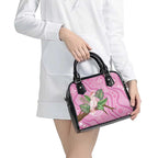 Australia Breast Cancer Awareness Shoulder Handbag Pink Cockatoo Ribbon Aboriginal Dot Art