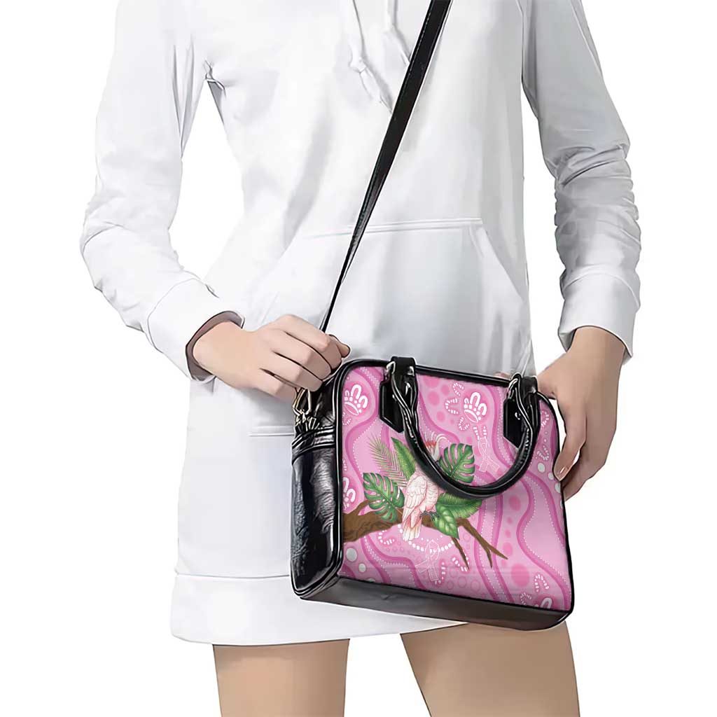 Australia Breast Cancer Awareness Shoulder Handbag Pink Cockatoo Ribbon Aboriginal Dot Art