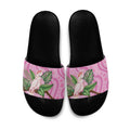 Australia Breast Cancer Awareness Slide Sandals Pink Cockatoo Ribbon Aboriginal Dot Art