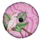 Australia Breast Cancer Awareness Spare Tire Cover Pink Cockatoo Ribbon Aboriginal Dot Art