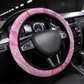 Australia Breast Cancer Awareness Steering Wheel Cover Pink Cockatoo Ribbon Aboriginal Dot Art
