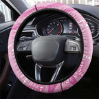 Australia Breast Cancer Awareness Steering Wheel Cover Pink Cockatoo Ribbon Aboriginal Dot Art