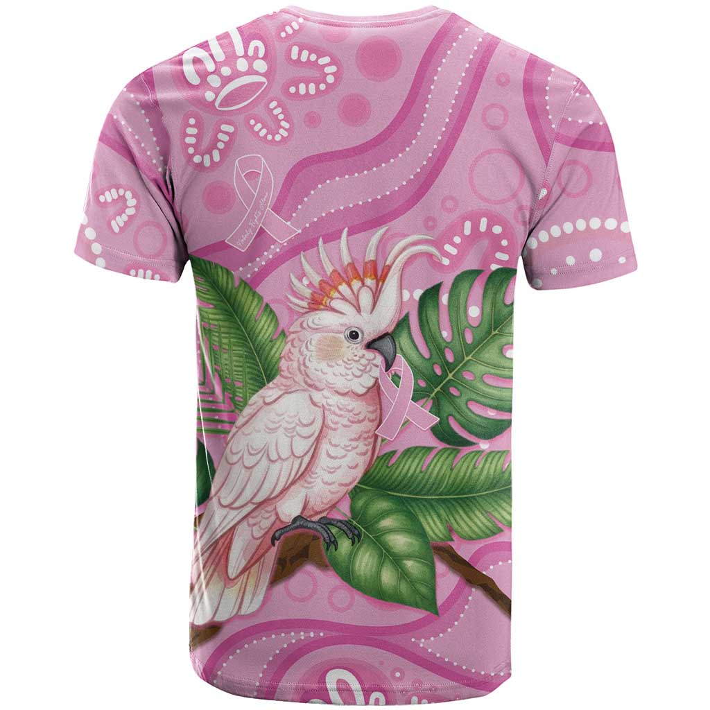 Australia Breast Cancer Awareness T Shirt Pink Cockatoo Ribbon Aboriginal Dot Art