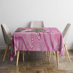 Australia Breast Cancer Awareness Tablecloth Pink Cockatoo Ribbon Aboriginal Dot Art