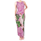 Australia Breast Cancer Awareness Tank Maxi Dress Pink Cockatoo Ribbon Aboriginal Dot Art
