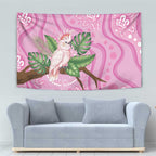 Australia Breast Cancer Awareness Tapestry Pink Cockatoo Ribbon Aboriginal Dot Art