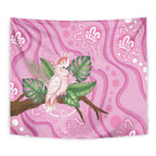 Australia Breast Cancer Awareness Tapestry Pink Cockatoo Ribbon Aboriginal Dot Art