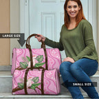 Australia Breast Cancer Awareness Travel Bag Pink Cockatoo Ribbon Aboriginal Dot Art