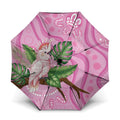 Australia Breast Cancer Awareness Umbrella Pink Cockatoo Ribbon Aboriginal Dot Art