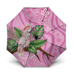 Australia Breast Cancer Awareness Umbrella Pink Cockatoo Ribbon Aboriginal Dot Art