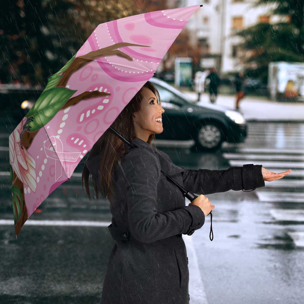 Australia Breast Cancer Awareness Umbrella Pink Cockatoo Ribbon Aboriginal Dot Art