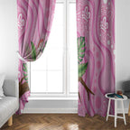Australia Breast Cancer Awareness Window Curtain Pink Cockatoo Ribbon Aboriginal Dot Art