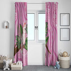 Australia Breast Cancer Awareness Window Curtain Pink Cockatoo Ribbon Aboriginal Dot Art