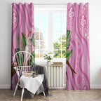 Australia Breast Cancer Awareness Window Curtain Pink Cockatoo Ribbon Aboriginal Dot Art