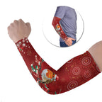 Australia Red - capped Robin Christmas In July Arm Sleeves Aussie Passerine Bird Merry Xmas