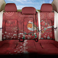 Australia Red - capped Robin Christmas In July Back Car Seat Cover Aussie Passerine Bird Merry Xmas