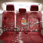 Australia Red - capped Robin Christmas In July Back Car Seat Cover Aussie Passerine Bird Merry Xmas