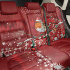 Australia Red - capped Robin Christmas In July Back Car Seat Cover Aussie Passerine Bird Merry Xmas