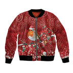 Australia Red - capped Robin Christmas In July Bomber Jacket Aussie Passerine Bird Merry Xmas