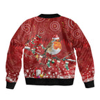 Australia Red - capped Robin Christmas In July Bomber Jacket Aussie Passerine Bird Merry Xmas