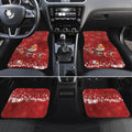 Australia Red - capped Robin Christmas In July Car Mats Aussie Passerine Bird Merry Xmas