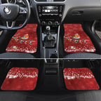 Australia Red - capped Robin Christmas In July Car Mats Aussie Passerine Bird Merry Xmas