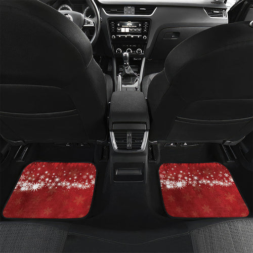 Australia Red - capped Robin Christmas In July Car Mats Aussie Passerine Bird Merry Xmas
