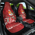 Australia Red - capped Robin Christmas In July Car Seat Cover Aussie Passerine Bird Merry Xmas