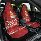 Australia Red - capped Robin Christmas In July Car Seat Cover Aussie Passerine Bird Merry Xmas