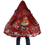 Australia Red - capped Robin Christmas In July Cloak Aussie Passerine Bird Merry Xmas