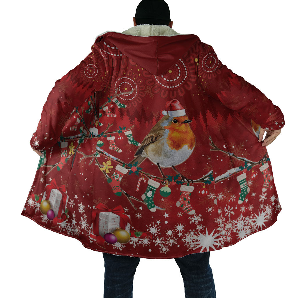 Australia Red - capped Robin Christmas In July Cloak Aussie Passerine Bird Merry Xmas