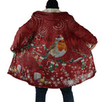 Australia Red - capped Robin Christmas In July Cloak Aussie Passerine Bird Merry Xmas