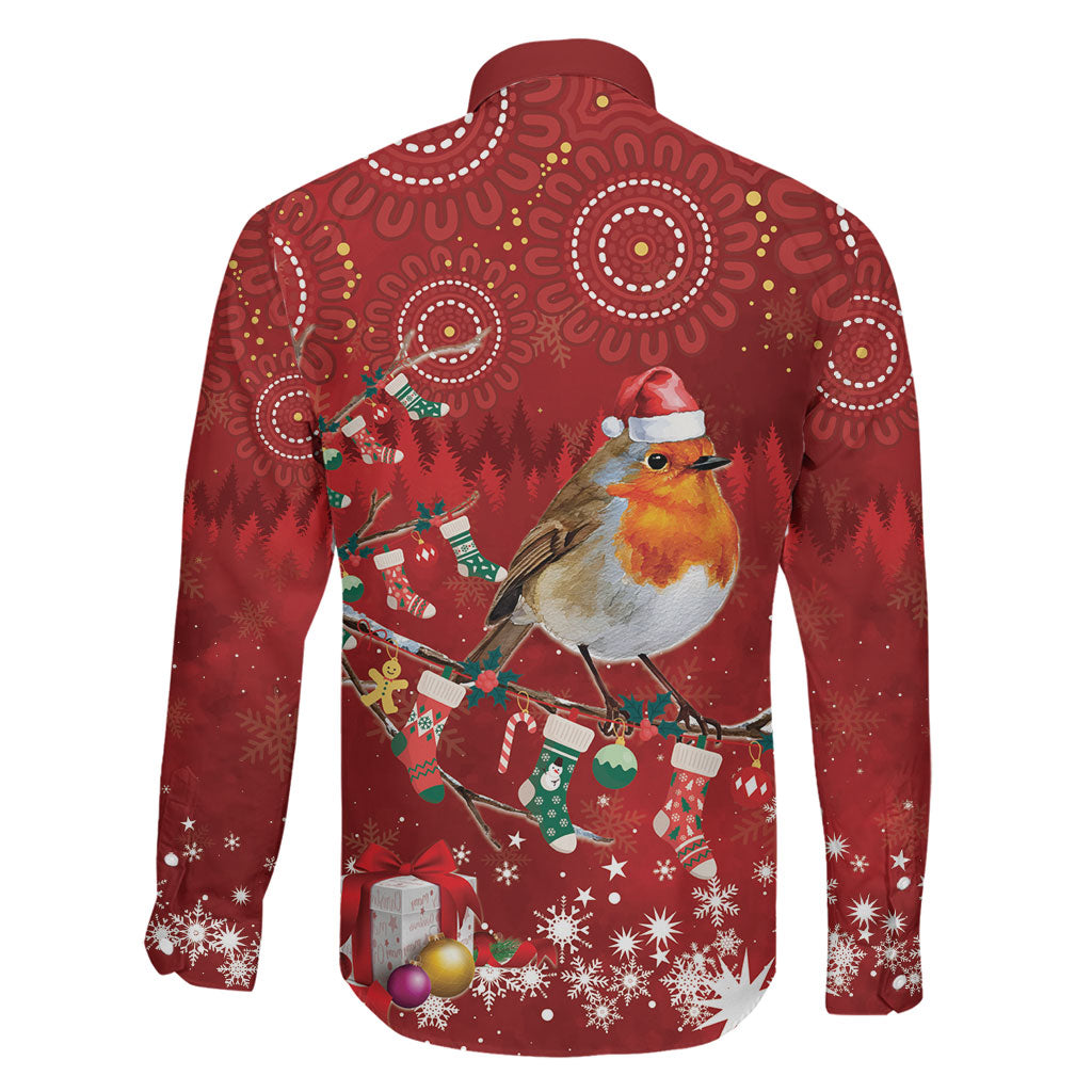 Australia Red - capped Robin Christmas In July Family Matching Summer Maxi Dress and Hawaiian Shirt Aussie Passerine Bird Merry Xmas