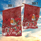Australia Red - capped Robin Christmas In July Garden Flag Aussie Passerine Bird Merry Xmas