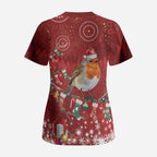 Australia Red - capped Robin Christmas In July Scrub Top Aussie Passerine Bird Merry Xmas