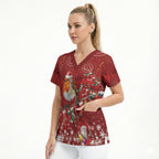 Australia Red - capped Robin Christmas In July Scrub Top Aussie Passerine Bird Merry Xmas