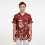 Australia Red - capped Robin Christmas In July Scrub Top Aussie Passerine Bird Merry Xmas