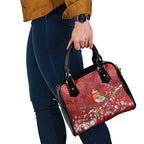 Australia Red - capped Robin Christmas In July Shoulder Handbag Aussie Passerine Bird Merry Xmas