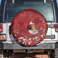 Australia Red - capped Robin Christmas In July Spare Tire Cover Aussie Passerine Bird Merry Xmas