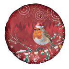 Australia Red - capped Robin Christmas In July Spare Tire Cover Aussie Passerine Bird Merry Xmas