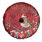 Australia Red - capped Robin Christmas In July Spare Tire Cover Aussie Passerine Bird Merry Xmas