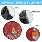 Australia Red - capped Robin Christmas In July Spare Tire Cover Aussie Passerine Bird Merry Xmas