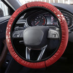 Australia Red - capped Robin Christmas In July Steering Wheel Cover Aussie Passerine Bird Merry Xmas