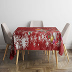 Australia Red - capped Robin Christmas In July Tablecloth Aussie Passerine Bird Merry Xmas