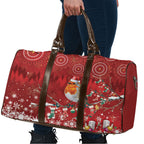 Australia Red - capped Robin Christmas In July Travel Bag Aussie Passerine Bird Merry Xmas