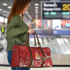 Australia Red - capped Robin Christmas In July Travel Bag Aussie Passerine Bird Merry Xmas