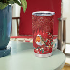 Australia Red - capped Robin Christmas In July Tumbler Cup Aussie Passerine Bird Merry Xmas