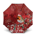 Australia Red - capped Robin Christmas In July Umbrella Aussie Passerine Bird Merry Xmas