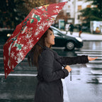 Australia Red - capped Robin Christmas In July Umbrella Aussie Passerine Bird Merry Xmas