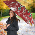 Australia Red - capped Robin Christmas In July Umbrella Aussie Passerine Bird Merry Xmas